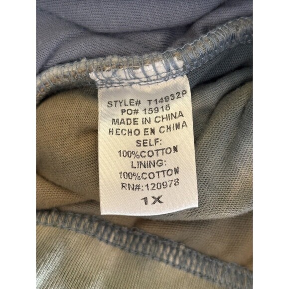 Entro 100% Cotton Quilted Shacket Jacket Coat 1/4 Zip Blue Tie Dye Size 1x - Picture 7 of 7
